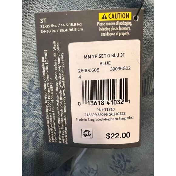 Modern Moments by Gerber 2pc sweater set. Blue. new with tag - Picture 7 of 7